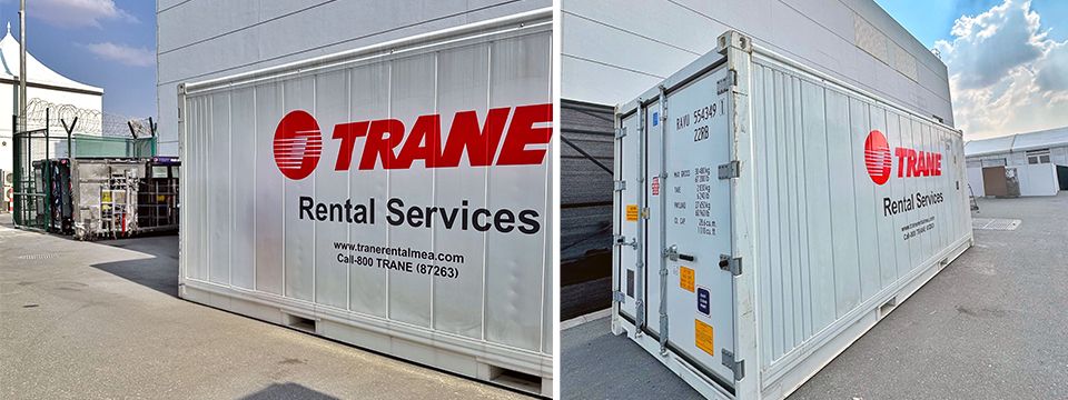 Robustné predajne C-STORE spoločnosti Trane Rental pripravili scénu pre letecký veľtrh v Dubaji
