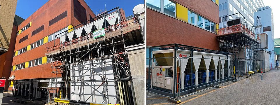 Innovative rental solution overcomes challenging access to support London hospital cooling needs